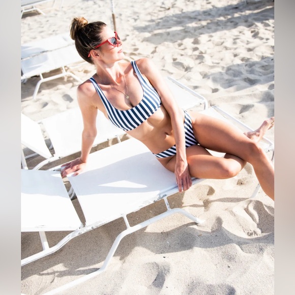NEW! Kenny Flowers The Hamptons Navy Striped Sporty Bikini Bottom XS, M, L - Picture 5 of 14